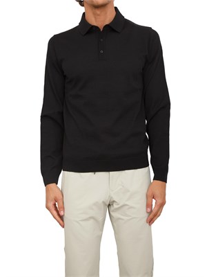 Polo Boss uomo in lana vergine nero in UOMO