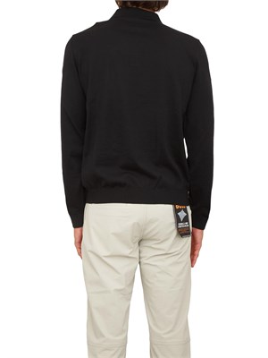 Polo Boss uomo in lana vergine nero in UOMO