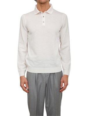 Polo maglia Boss uomo in lana vergine avorio in UOMO