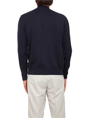 Maglia cardigan Boss uomo in lana vergine blu in UOMO