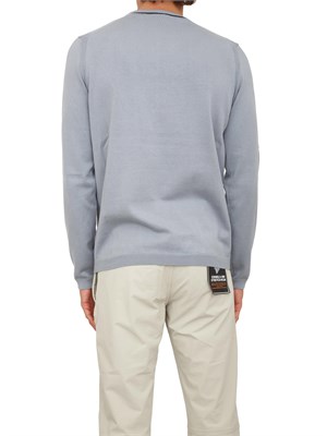 Maglia Boss uomo in cotone grigio e logo a contrasto in UOMO