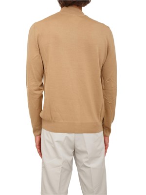 Maglia cardigan Boss uomo in lana vergine cammello in UOMO