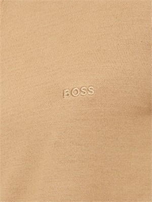 Maglia cardigan Boss uomo in lana vergine cammello in UOMO