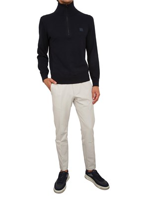 Maglione Boss uomo in misto cashmere blu in UOMO