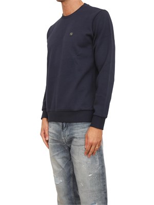 Felpa Boss uomo in cotone blu in UOMO