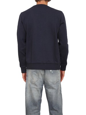 Felpa Boss uomo in cotone blu in UOMO