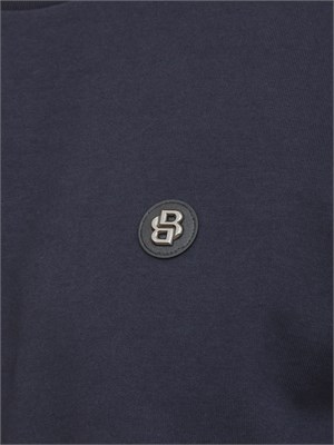 Felpa Boss uomo in cotone blu in UOMO