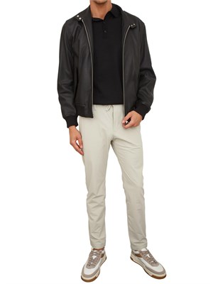 Pantaloni Boss uomo in misto cotone baige in UOMO