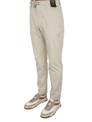 Pantaloni Boss uomo in misto cotone baige in UOMO