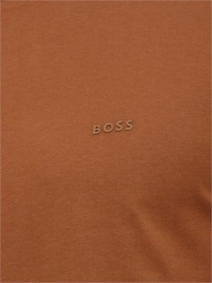 T-shirt Boss uomo in cotone marrone in UOMO