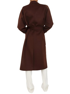 Cappotto Elisabetta Franchi in panno di misto lana double marrone in DONNA