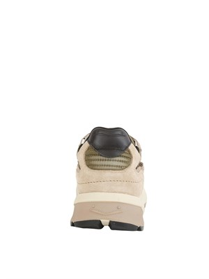 Sneakers uomo Voile Blanche in tessuto tecnico beige e suede in UOMO