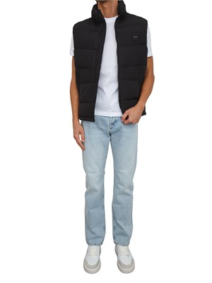 Gilet Antony Morato in tessuto tecnico nero cappuccio estraibile in UOMO