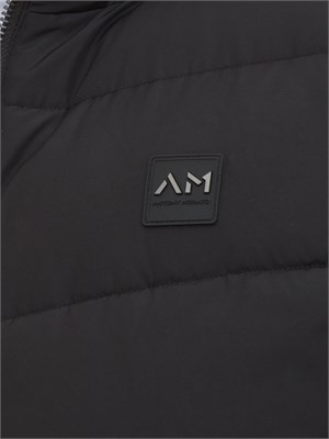 Gilet Antony Morato in tessuto tecnico nero cappuccio estraibile in UOMO