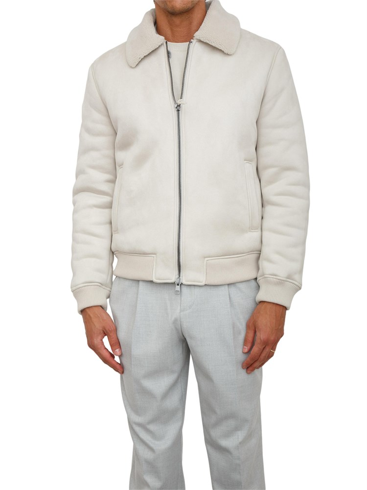 Giubbotto bomber Antony Morato regular fit in tessuto effetto camoscio avorio