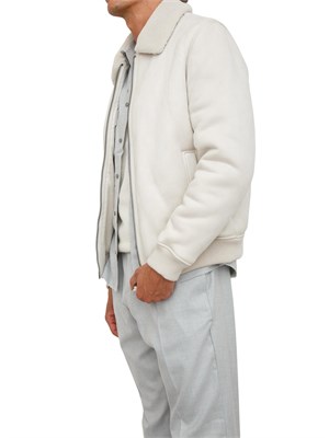 Giubbotto bomber Antony Morato regular fit in tessuto effetto camoscio avorio in UOMO