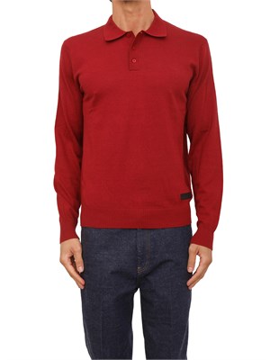 Maglia polo Richmond X uomo in misto lana rossa in UOMO