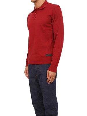Maglia polo Richmond X uomo in misto lana rossa in UOMO