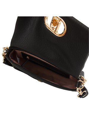 Borsa La Puffy di Liu Jo in ecopelle martellata nera in DONNA