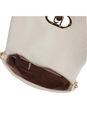 Borsa Liu Jo LaPuffy in ecopelle avorio con catena oro in DONNA