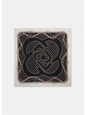 Foulard Liu Jo donna nero con stampa grafica logo in DONNA