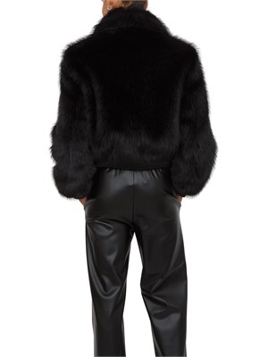 Pelliccia bomber Liu Jo donna nera con tasche ecopelle in DONNA