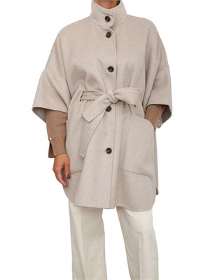 Cappotto Liu Jo donna in panno misto lana beige in DONNA