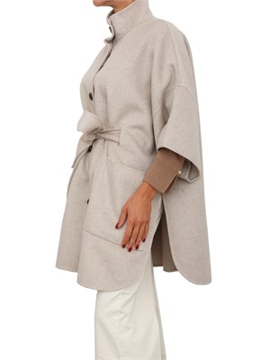 Cappotto Liu Jo donna in panno misto lana beige in DONNA