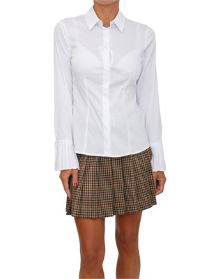 Camicia Liu Jo donna in popeline bianco con polsi plissÉ in DONNA