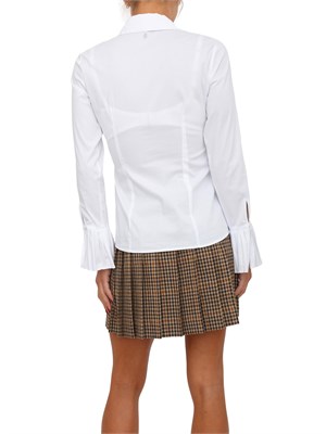 Camicia Liu Jo donna in popeline bianco con polsi plissÉ in DONNA