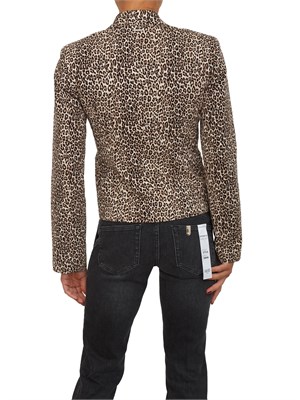 Giacca monopetto Liu Jo donna in cotone stretch animalier in DONNA