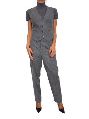 Pantaloni Liu Jo donna in denim di lyocell grigio in DONNA