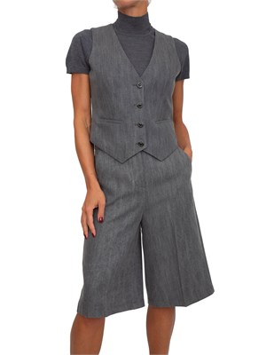 Gilet Liu Jo donna in denim di lyocell grigio in DONNA
