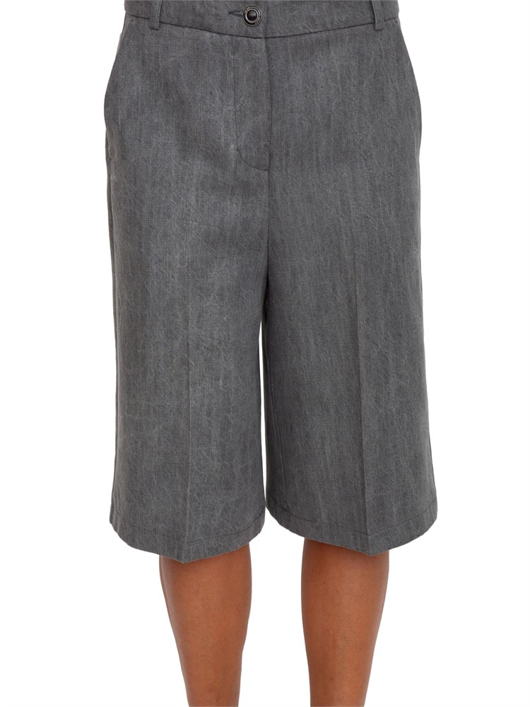 Pantalone bermuda Liu Jo donna in denim di lyocell grigio