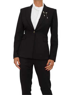 Giacca Liu Jo donna in punto milano nera con spilla removibile in DONNA