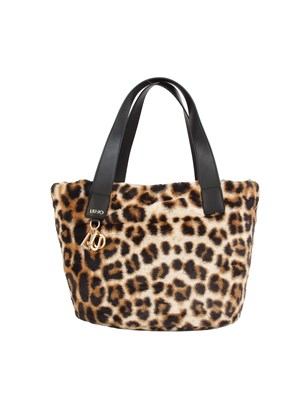 Borsa Liu Jo in pelliccia sintetica animalier in DONNA