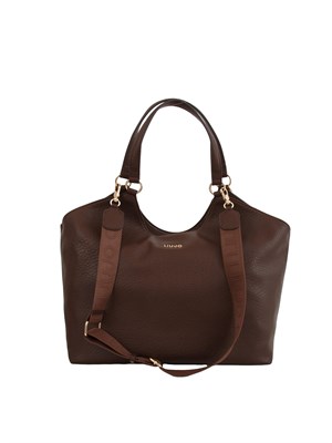 Borsa shopper Liu Jo in ecopelle martellata marrone in DONNA