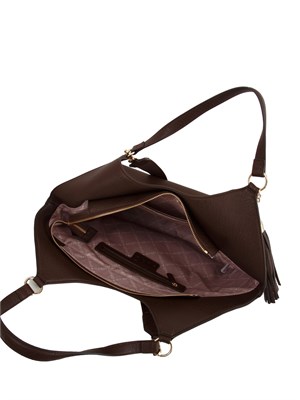 Borsa shopper Liu Jo in ecopelle martellata marrone in DONNA