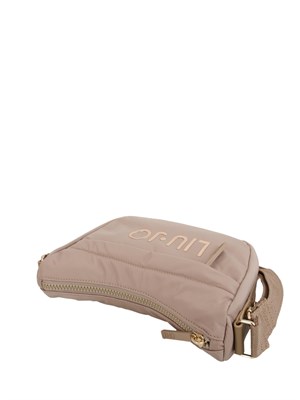 Borsa a tracolla Liu Jo in nylon beige con logo a contrasto in DONNA