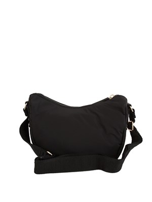 Borsa a tracolla Liu Jo in nylon nero con logo a contrasto in DONNA