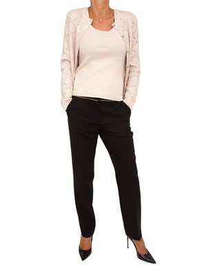 Pantaloni Blugirl in cady misto viscosa neri in DONNA