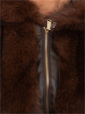 Pelliccia Blugirl in faux fur marrone in DONNA