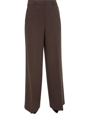 Pantaloni Blugirl in flanella di viscosa marrone in DONNA