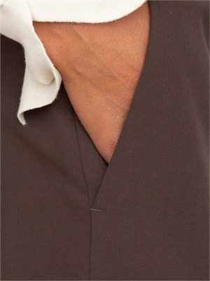 Pantaloni Blugirl in flanella di viscosa marrone in DONNA