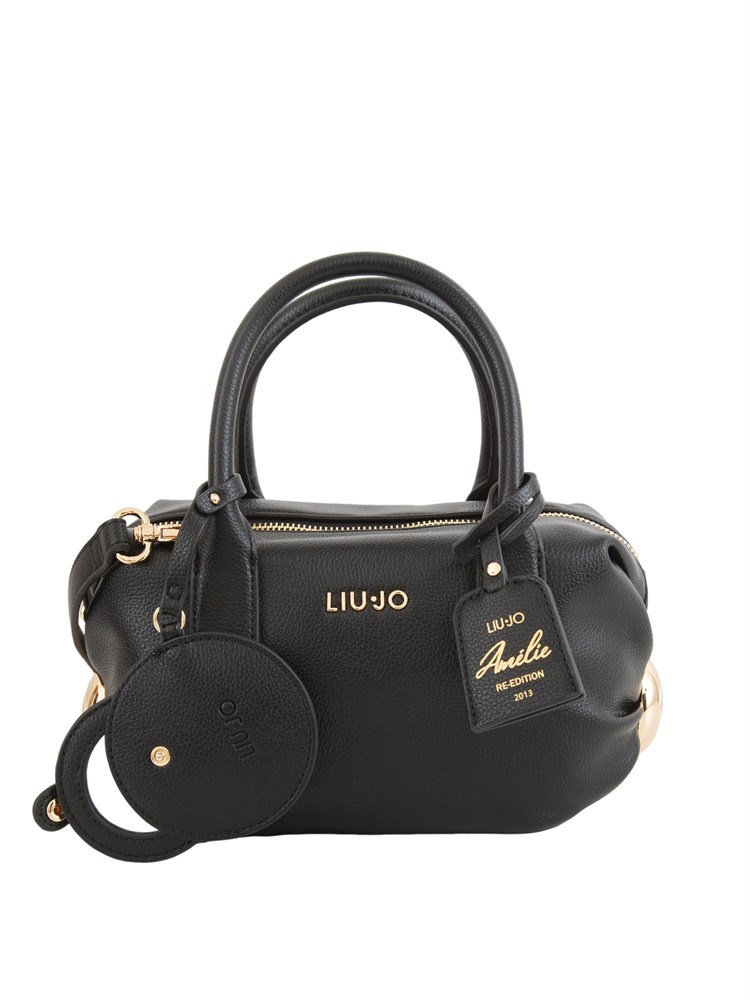 Borsa Amelie di Liu Jo in ecopelle martellata nera