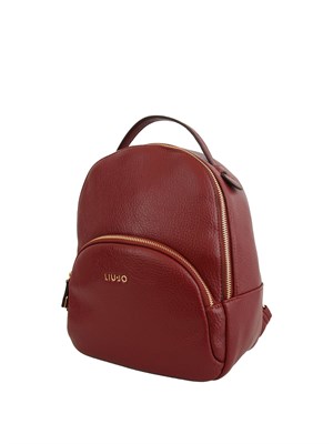 Zaino Liu Jo in ecopelle martellata bordeaux in DONNA