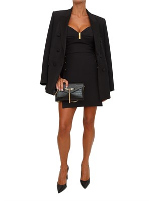 Abito bustier Elisabetta Franchi in crêpe leggero nero in DONNA