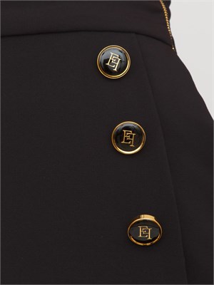 Abito bustier Elisabetta Franchi in crêpe leggero nero in DONNA