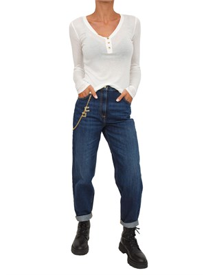 Maglia Elisabetta Franchi in jersey avorio con bottoni in DONNA