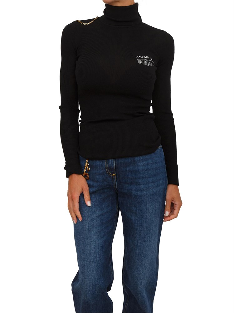 Maglia dolcevita Elisabetta Franchi in lana nera